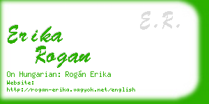 erika rogan business card